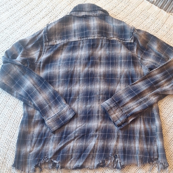 Guilded Intent Blue Plaid Button Down Shirt Size L - Picture 3 of 7